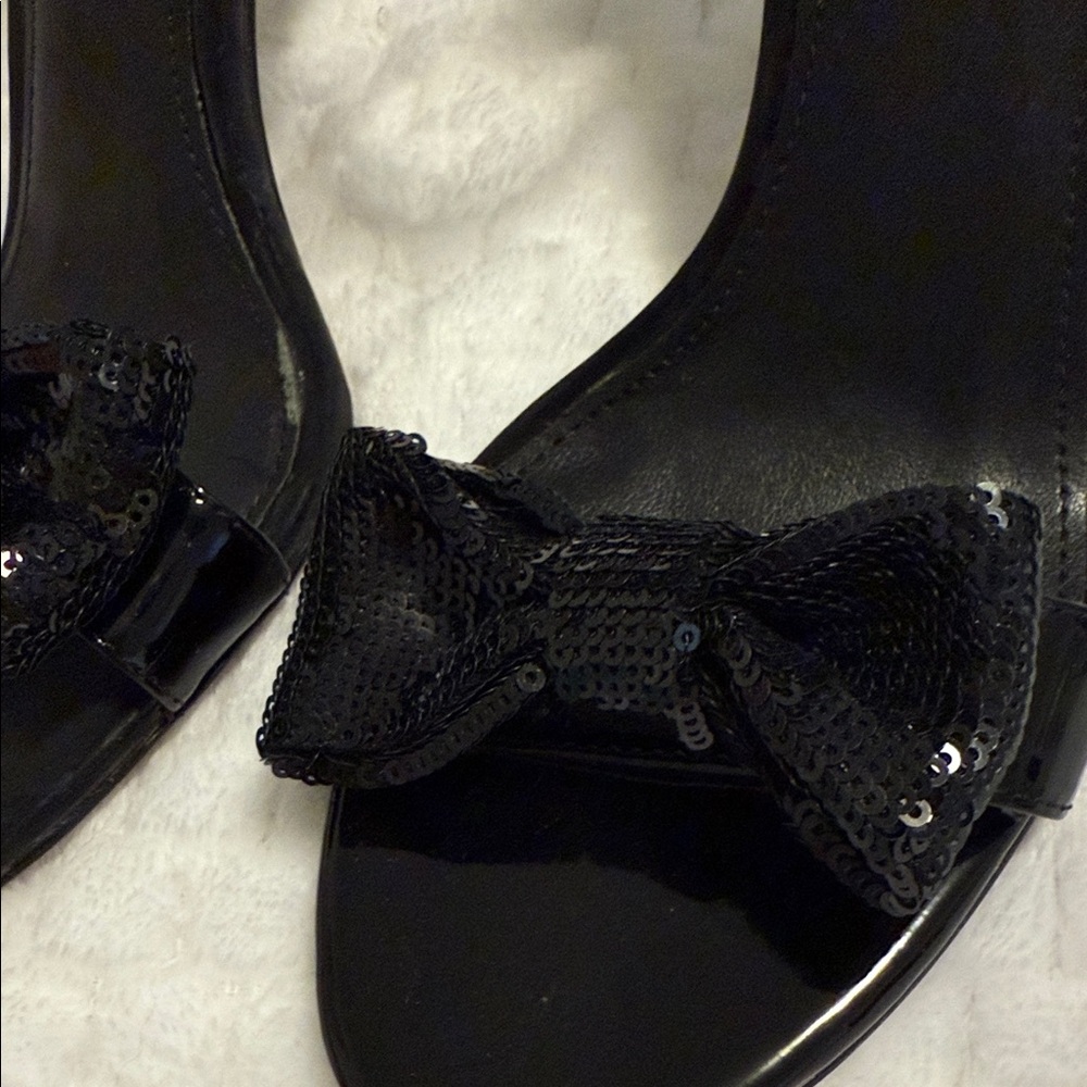 Michael Kors Paris Black Sequin Heels - Picture 3 of 5